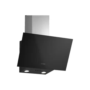 شفاط بوش المائل 60 سم سلسلة 2 معدل الشفط 360 م³/ساعة إضاءة LED زجاج أسود DWK63PJ61T
