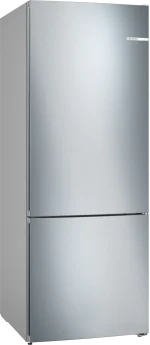 ⁦بوش ثلاجة مع فريزر في الأسفل  سعة 483 لتر، ، KGN55VI2E9، فضيSeries 4 bosch⁩ - الصورة ⁦2⁩