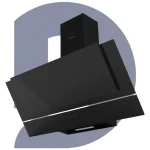 شفاط إيكوماتك مائل 90 سم كريستال أسود – H9106ZTS