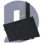 شفاط إيكوماتك ديكوري مائل 90 سم كريستال أسود  – H910ZT