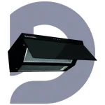 شفاط إيكوماتك ديكوري كريستال أسود 90 سم بموتور إيطالي – H9205GLT