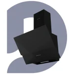 شفاط إيكوماتك كريستال أسود مائل 60 سم H6106MRB
