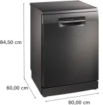 بوش غسالة اطباق 13 فرد 60 سم Series 4 SMS4IKC62T - أسود bosch - الصورة 3