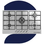 ايكوماتيك مسطح غاز 90 سم 5 شعلة استانلس ستيل S9003M