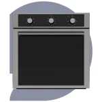 فرن كهرباء من كيتشن لاين 6 وظائف كريستال مع فريم كامل استيل – مقاس 60 سم موديل FE6V063AGD.DTFF.E