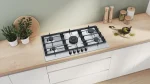 ⁦بوش سلسلة الطرازات Serie 6 Gas hob 90 cm ستانلس ستيل PCR9A5B90 bosch⁩ - الصورة ⁦2⁩