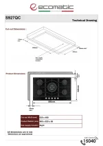 ⁦مسطح إيكوماتك S927QC، 90 سم، 5 شعلات EDGE⁩ - الصورة ⁦3⁩