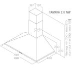 ⁦شفاط مطبخ بلت إن اليكا طمايا - فضي - 90 سم ستانلس – قوة شفط 650 م³/ساعة – موديل – ELICA TAMAYA⁩ - الصورة ⁦4⁩